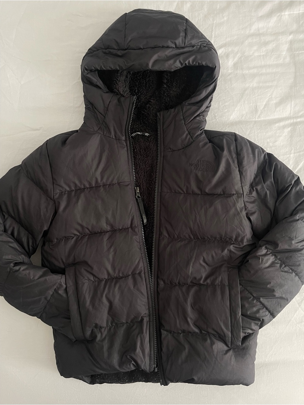 The North Face Black Quilted Hooded Puffer Jacket